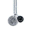 NORTH WORKS - NECKLACE - SMILEY CHARM BLACK - N-645E