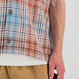 NO MORE SLEEVES SHIRT - JAPANESE TWILL CHECK - SAND