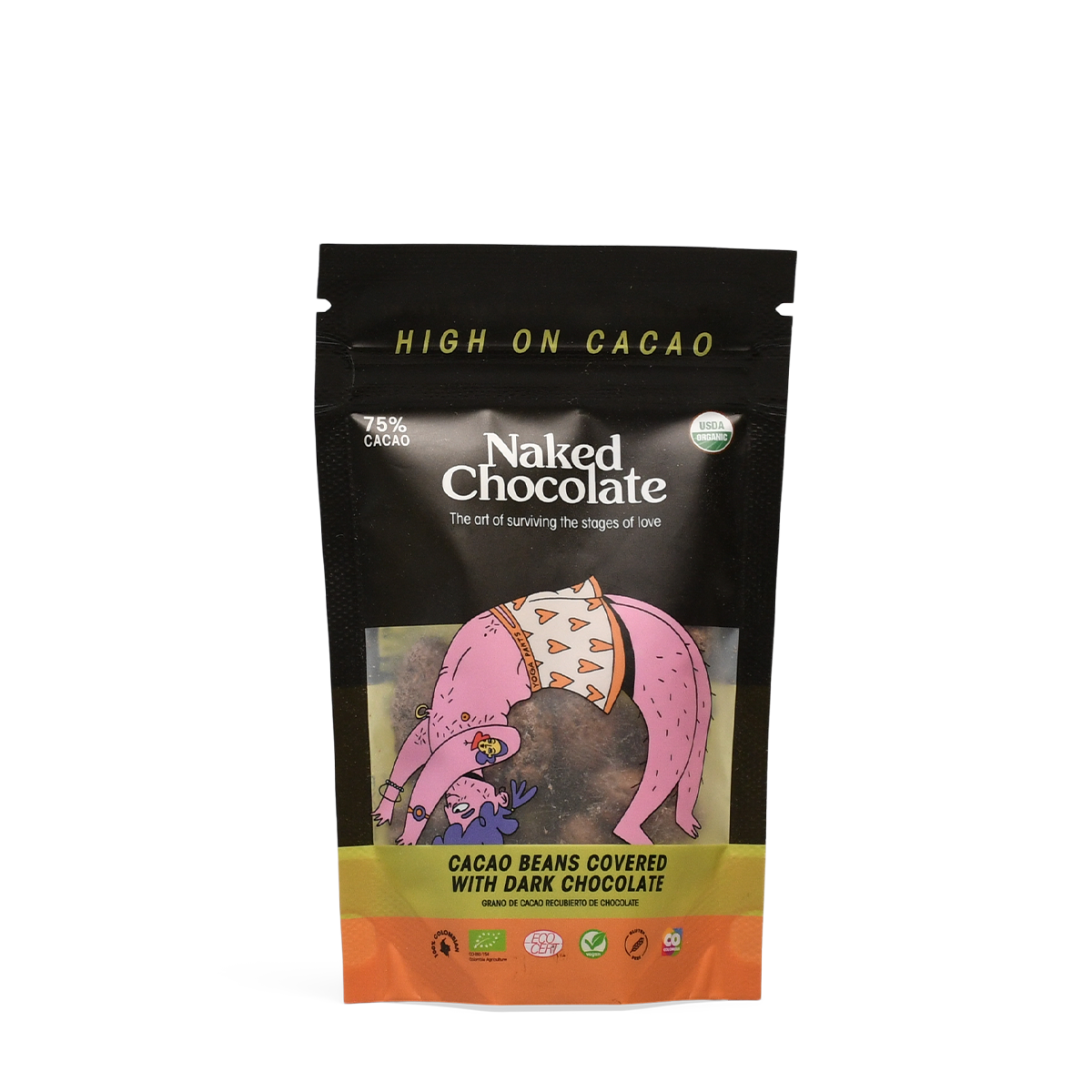 NAKED CHOCOLATE - CRAVING BITES - DARK CHOCOLATE CACAO BEANS