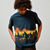 TEE - VELVET MORNING - WASHED BLACK