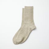 ORGANIC COTTON DAILY RIBBED CREW 3 PACK - ECRU/ECRU GREY/GREY