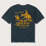 TEE - ROUND UP - WASHED BLACK