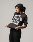 IMOGENE + WILLIE - GRAPHIC TEE - SUPPORT LIVE MUSIC - BLACK