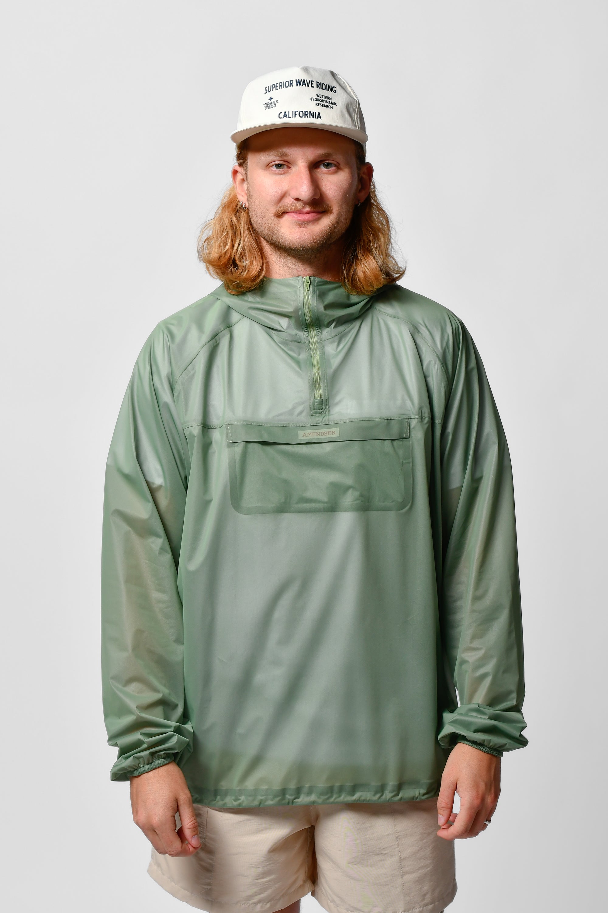 AMUNDSEN - CLOUDBURST ANORAK - MULBERRY GREEN