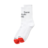ASB SOCKS - WHITE/RED TOE