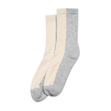 DUAL TONE CREW - LINEN/HEATHER GREY