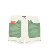 FIELD SHORTS - 7 INCH - OFF WHITE/WILLOW GREEN