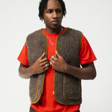VEST - MID BROWN/CARAMEL