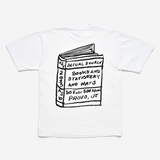 BOOK LABEL TEE - WHITE