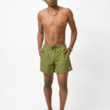 SWIM TRUNK - SOLID OLIVE