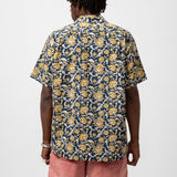 OPEN COLLAR BLOCK PRINT - BLUE