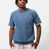 SWEAT SHORT SLEEVE CUT OFF - INDIGO