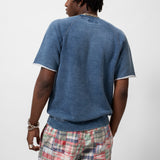 SWEAT SHORT SLEEVE CUT OFF - INDIGO