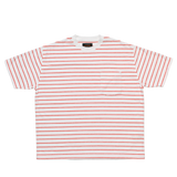 POCKET TEE PILE STRIPE - WHITE
