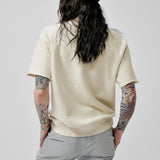 SWEAT SHORT SLEEVE CUT OFF - OATMEAL