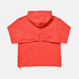SWEAT HALF ZIP HOODIE - RED