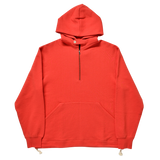 SWEAT HALF ZIP HOODIE - RED