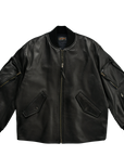 BEAMS+ - MIL FLIGHT JACKET LEATHER - BLACK