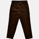TROUSERS ANKLE CUT CORDUROY - DARK BROWN