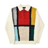 KNIT POLO SHAGGY - WHITE