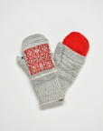 BEAMS+ - RAG MITTEN - GREY/RED