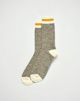 BEAMS+ - RAG SOCKS - KHAKI/YELLOW