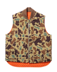 BEAMS+ - PUFF VEST REVERSIBLE ANIMAL PRINT - KHAKI