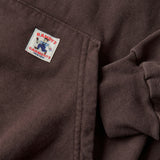 HEAVYWEIGHT LOGO CROSS NECK HOODIE - DUST BROWN