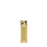 Gold lighter with 'BADASS' engraving on a white background