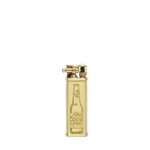 Brass lighter with Coors Light bottle engraving on a white background