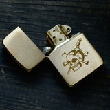 BRASS LIGHTER - SKULL