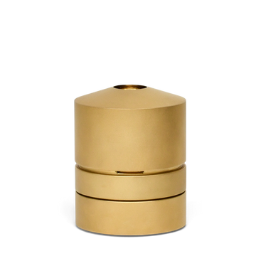 TENNEN - TALL CYLINDER INCENSE HOLDER - SATIN BRASS