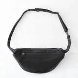 LEATHER FANNY PACK - BLACK