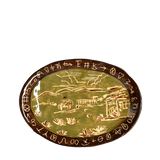 RANCHER PLATE - BROWN RIM