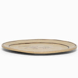 BROWN FLOWER OVAL PLATE