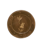 GREEN FLOWER CIRCLE PLATE