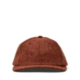 WOOL BASEBALL HAT - BRICK HERRINGBONE