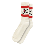 USA COTTON SOCK 2 PACK - CREAM/RED