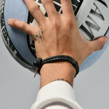 DOUBLE ROUND BRACELET - BLACK