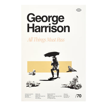 SANDGRAIN STUDIO - MUSIC PRINT - GEORGE HARRISON - ALL THINGS MUST PASS