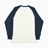 COTTON HEMP BASEBALL TEE - SEASHELL/INK