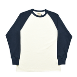 COTTON HEMP BASEBALL TEE - SEASHELL/INK