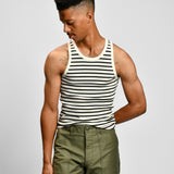 TANK TOP - STRIPE - NATURAL/MARINE