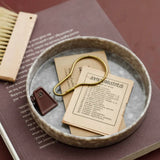 MARBLE CIRCLE DESK TRAY - GREY