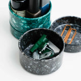 MARBLE STACKING TRAY - MEDIUM - BLACK