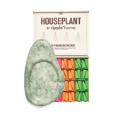 Incense holder with colorful incense sticks and packaging labeled 'Houseplant by Ripple Home' on a white background.