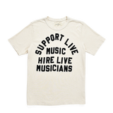 GRAPHIC TEE - SUPPORT LIVE MUSIC - WHITE