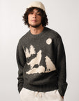 BEAMS+ - CREW INTARSIA 3G - CHARCOAL