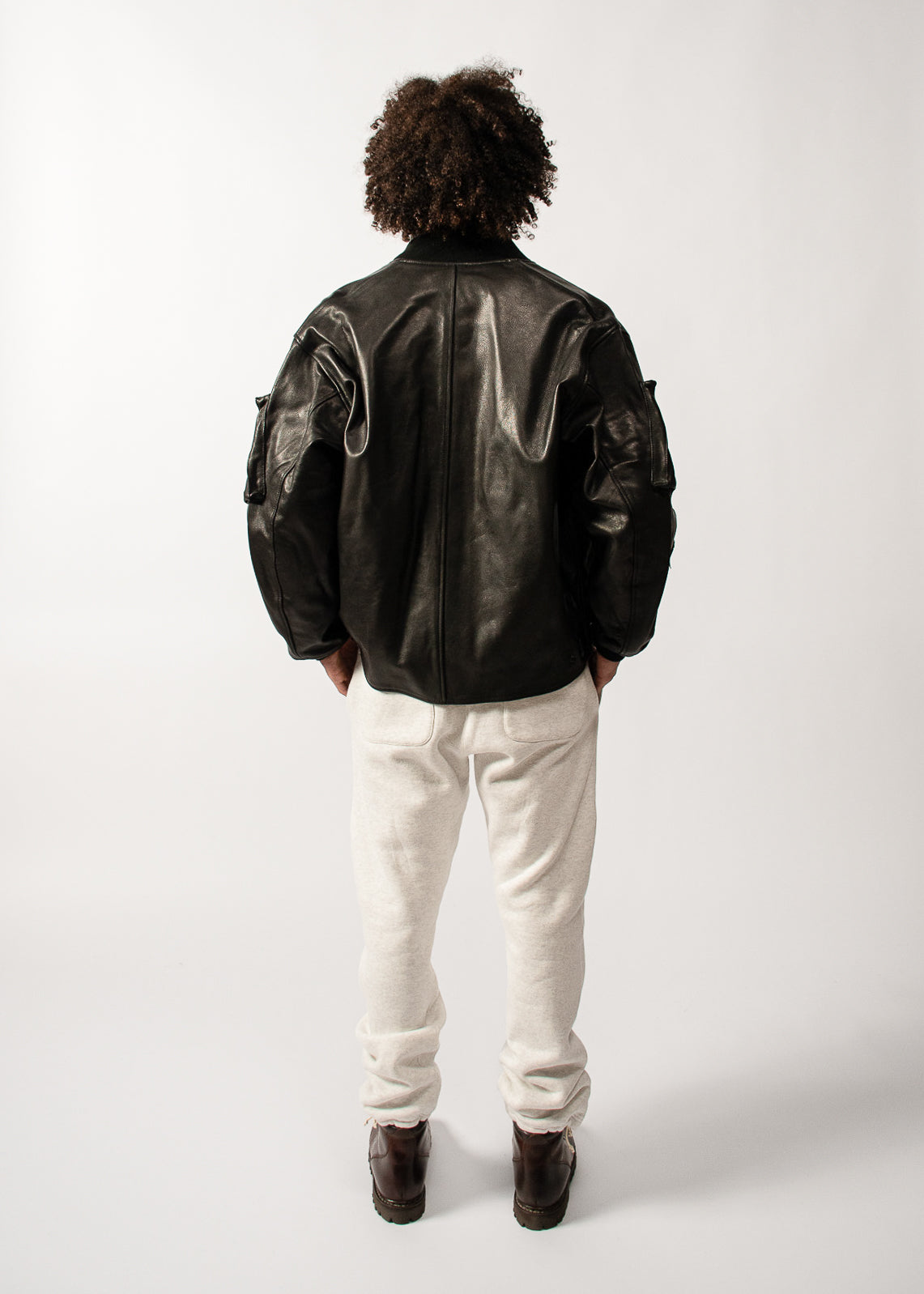 BEAMS+ - MIL FLIGHT JACKET LEATHER - BLACK