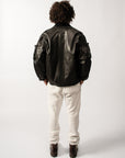 BEAMS+ - MIL FLIGHT JACKET LEATHER - BLACK